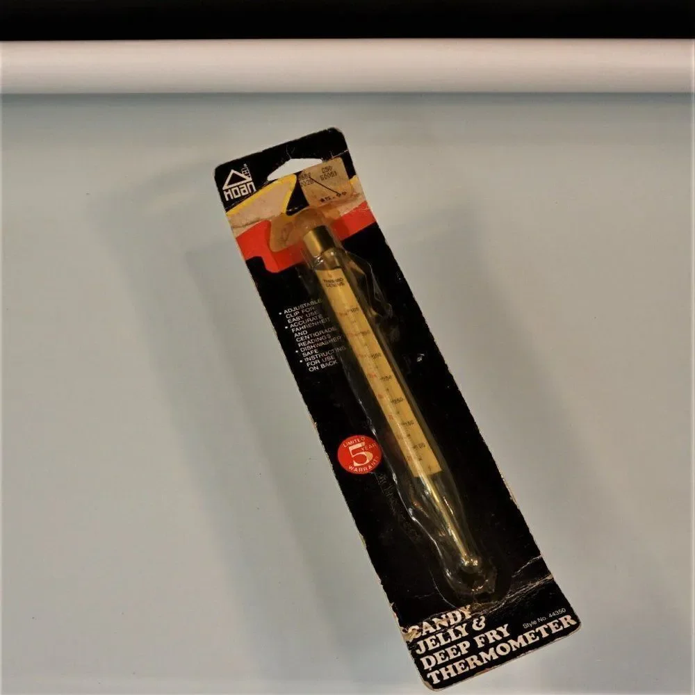 Vintage HOAN 1988 Thermometer Deep Frying Baking Candy Jelly Kitchenalia